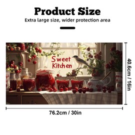 AOHMPT Kitchen Wallpaper and Stove Backsplash Stickers - Waterproof PVC Vinyl Peel & Stick Decals, Reusable Glossy Wall Art for Modern Homes by EasyInstall Decor 30" x 16"