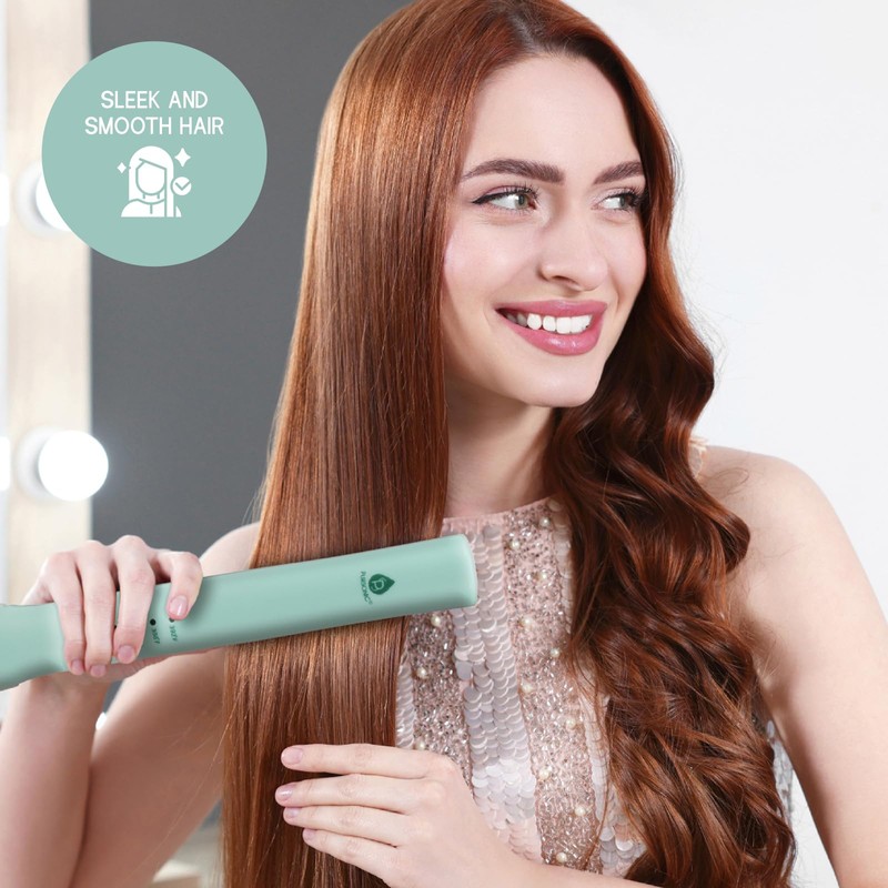 PURSONIC Cordless Hair Straightener – USB Rechargeable, Ceramic Plates, 3