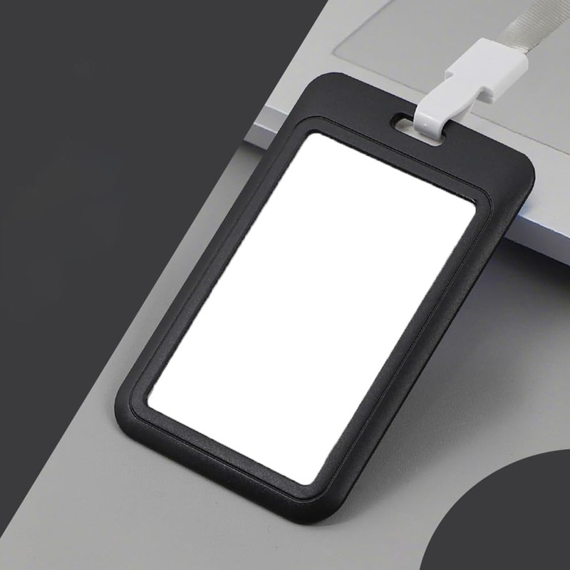 LannuMet 3 Pack Sliding ID Badge Holder,Hard Plastic Card Holder