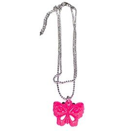 V G S Eternity Fashions Fashion Jewelry ~ Neon Pink Butterfly Anklet for Women Casual (Anklet 085a 70 Butterfly)