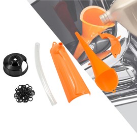 HDBUBALUS Oil Change Kit for Harley Tool Primary Case Oil Funnel + Crankcase Fill Funnel + Oil Filter Cap Wrench + Drip-Free Oil Filter Funnel + 30Pcs O-Rings