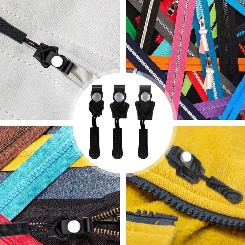 12Pcs Zipper Repair Kit, Universal Replacement Instant Zipper Fix Sliding