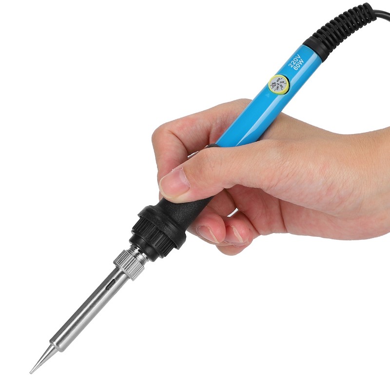 19pcs 60W Adjustable Temperature Soldering Iron Kit with Tip Stand