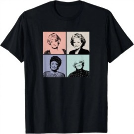The Golden Girls-Cute Color Block Group T-Shirt Cotton/Polyester SleevelessColor: Multicolor, Size: 3 XL