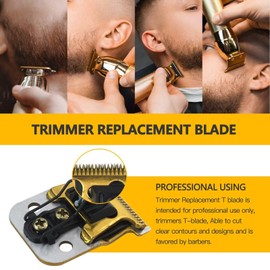 New Version Replacement Blade for Andis Slimline Pro Li Trimmer, T Style Stainless Steel Blade for D-7#32655 D-8#32105#32400, Small Trimmer Moving Cutter Blade (Gold)