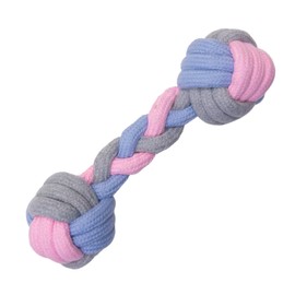 SNUG AROOZ Pastel Knots Rope Dog Toy – Durable Two-Knot Design in Vibrant Pastel Colors – Ideal for Tugging -Chewing and Interactive Play for Active Dogs