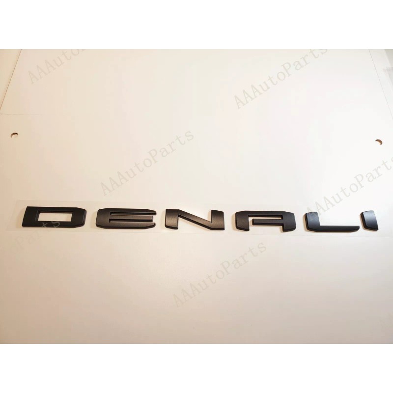 GMC 3PCS Set Matte Black Door Rear DENALI Emblems Fit