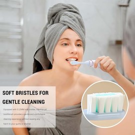 Kit de 2 cepillos de dientes plegables de viaje, manual, plegable, portátil con contenedor de pasta de dientes integrado, cerdas suaves para el cuidado bucal, ideal para viajes, camping, uso