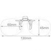 BREAKER 9347-02 Polarized UV Protection Clip Sunglasses, Smoke, Round, Size