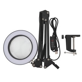 72 LED Magnifying Glass Light with Clamp Eye Protection 5X Magnification Table Lamp for Nail Beauty Work