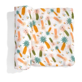 Rookie Humans Viscose from Bamboo Muslin Swaddle Blankets for Baby Girls and Boys - 47 x 47 inches Swaddling Blankets - Newborn Baby Essentials, Space Theme