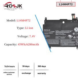 L14M4P72 L14S4P72 Laptop Battery for Lenovo Yoga 3 14 Yoga 3 14-IFI 14-IFI(D) 14-ISE 3-1470 Yoga 3 700-14 Yoga 700 14ISK 14ISE 700-14ISK Series 5B10K10224 5B10K10226 5B10G75095 5B10G84689 7.4V 45Wh