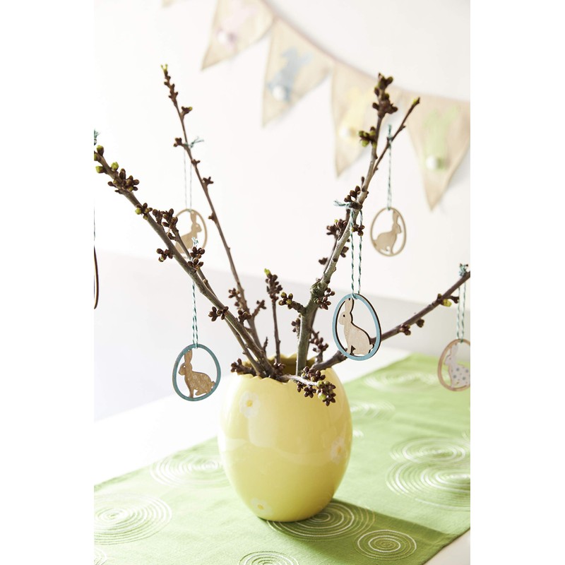 Heitmann Deco Wooden Easter Pendants, Easter Eggs, Butterflies, Easter Decoration,