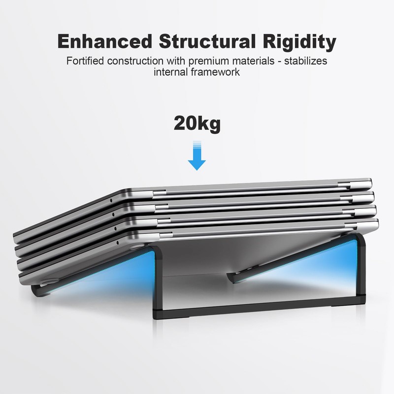TENOC Foldable Laptop Stand for Desk, Universal Laptop Riser Ventilated