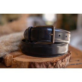Gusti Silva Leather Belt 95 cm Simple Leather Belt with Buckle Belt Accessories Men's Leather, black