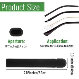 Qianyu 5 Pairs Silicone Glasses Ear Cushion, Eyeglasses Ear Grippers Anti-Slip Eyeglasses Temple Tips Sleeve Soft Ears Pads Ends Arm Covers Ears Behind Guards for Pain and Glasses Slip