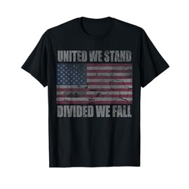 American Flag United We Stand Divided We Fall Men Women T-Shirt