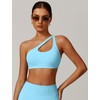 ABOCIW One Shoulder Sport Bras for Women Seamless Cutout Adjustable