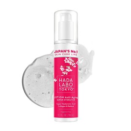 Hada Labo Tokyo Women's Face Lotion with Collagen and Hyaluronic Acid 150 ml - Women's Face Lotion with Retinol - Efficient Face Lotion for Mature Skin 40+ - Anti-Wrinkle Face Serum
