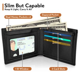 Teen Boys Wallet, Cool Football Kids Wallet for Boys Ages 5-7 8-10 9-12 12-14, Funny Leather Bifold Rfid Blocking Wallets With Coin Pocket Id Window for Men Boy Birthday Christmas Gifts