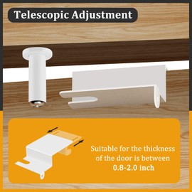 Child Safety Door Top Lock,TAMIDN Top Door Locks for Kids Safety Made of Durable Metal, Adjustable Baby Child Proof Door Knob Lock for Interior Doors (2PC, White)