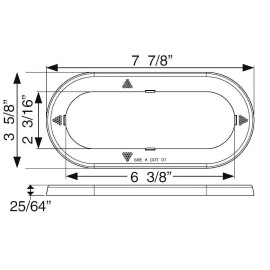 OPTRONICS A78RXBP Red 6" Oval Flange Cover, 1 Count (Pack of 1)