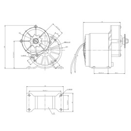 12V 250W Gear Reduction Electric Motor, 2750rpm Speed Powerful Electric Motor with Belt Pulley, Gear Motor for Scooters, E-Bikes, Electric Cars, Tricycles, Scooters, Seeders