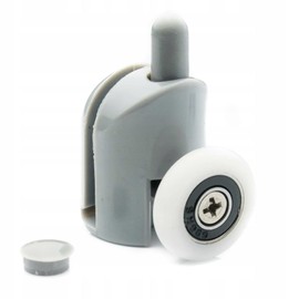 AquaParts Shower cubicle wheels, diameter 23 mm wheel diameter, 1 piece, for shower cubicle door, sliding door, shower door wheels, castors, shower door rollers