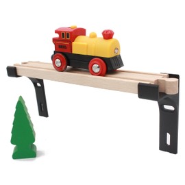 Locorico - 4 Wooden Train Wall Brackets
