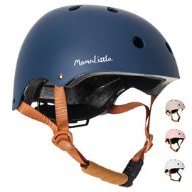 MomnLittle Kids Helmet with Quick Pinch-Free Magnetic Buckle CPSC Certified Bike Helmet for Toddler Boys and Girls (Midnight Navy, Small: 20.4"-22" / 52-56cm)