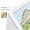 Solid Wood 24x36 Poster Frame, White for Wall Mounting Display.