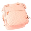 Pink Diaper Bag Backpack Multi Compartment Waterproof Large Capacity Travel
