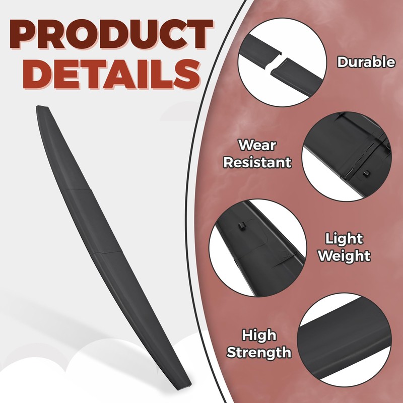 ECOTRIC Tailgate Molding Cap Spoiler Compatible with 2009-2019 Dodge Ram
