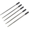 10Pcs Black Ink Ballpoint Metal Pen Refill 1.0mm Length 11.6cm