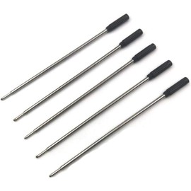 10Pcs Black Ink Ballpoint Metal Pen Refill 1.0mm Length 11.6cm and Short Steel Blue Replacement V8B4 Re Pen Refill Office Supplies Writing and Correction Supplies