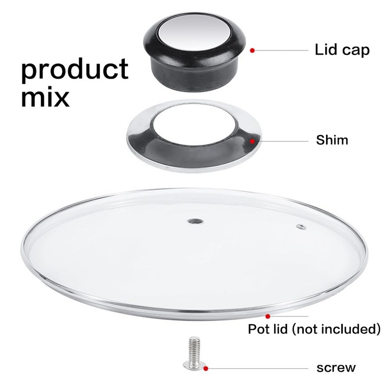 Visxcnu 2 x Handle for Pan Lids, Universal Replacement Handle