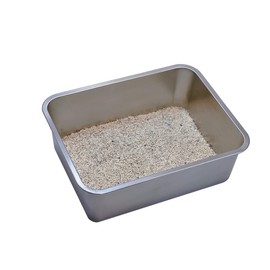 KUNWU Stainless Steel 20"x14"x8" Cat Litter Box, Corrosion Resistant Easy Clean No Residue Build Up Never Absorbs Odor Durable Pan (L (20"x14"), 8" Deep)