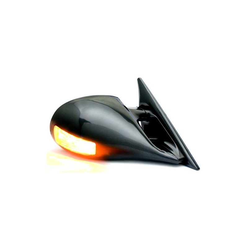 IPCW CML-90AD Black M3 Style Manual Side Mirror with LED