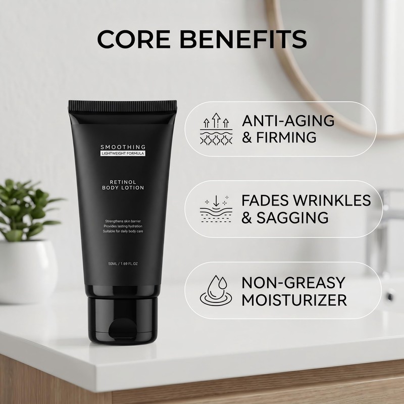 Retinol Body Lotion - Lightweight Smoothing Body Cream - 1.69