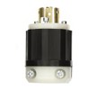 Leviton 20 Amp, 125/250 Volt, Locking Plug, Industrial Grade, Non-Grounding,