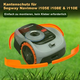 Edge Protection for Segway Navimow Robotic Lawnmower i105e & i108e Bumper Tuning Protection – Simply Plugged, No Gluing Required