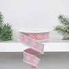 Craig Bachman 1.5" Snowflake Drift Edge Ribbon: Pink (10 Yards)