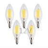 OPALRAY 12V/24V DC LED Candle Bulb, Dimmable with 12V DC