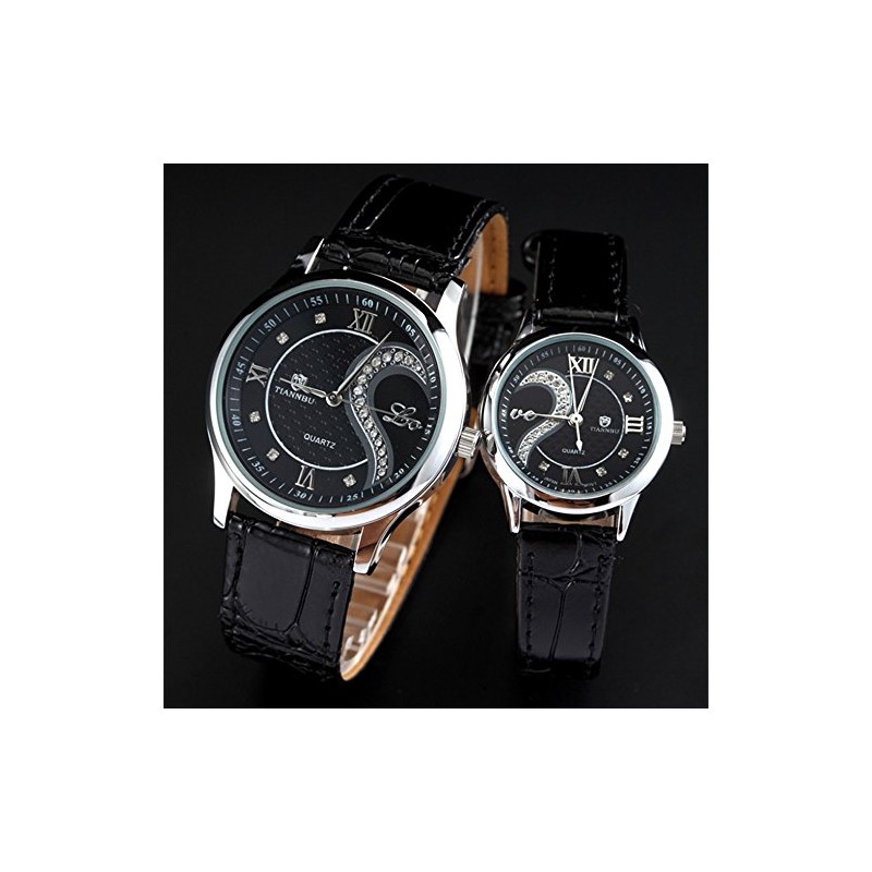 Dreaming Q&P D-102 Romantic Couple Men's and Women's Watch Set,