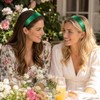Green Satin Headbands 1 Inch Wide Silk Non Slip Headband