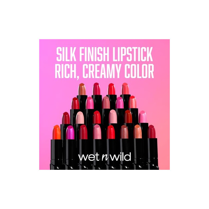 Wet n Wild Lipstick Silk Finish, Dark Pink Frost, 3.5
