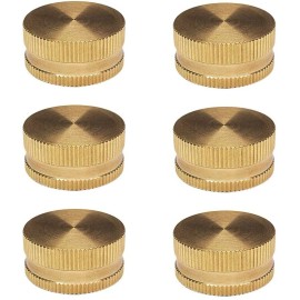 sashow 6PCS Garden Hose Cap 3/4" GHT Female with Washer Brass Hose End Cap