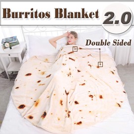 omelette - Manta de burrito para adultos, hombres y mujeres, divertida manta de comida, de franela de moda, decoración del hogar (83 pulgadas)