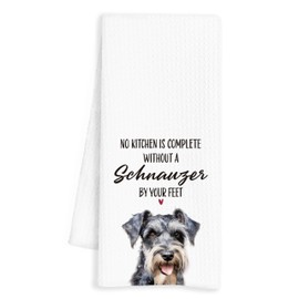 INDAJEDN Schnauzer Gifts Kitchen Towels, Schnauzer Decorative Dog Hand Towels, 16x24 Inch