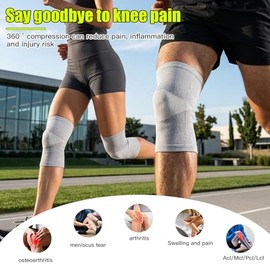 Onecompress - One Compress Premium Rayon Derived from Bamboo Knee Sleeves For Women & Men Original 2-pack(Gray, X-Large(90-115KG))